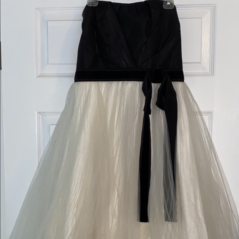 Black and white tulle dress